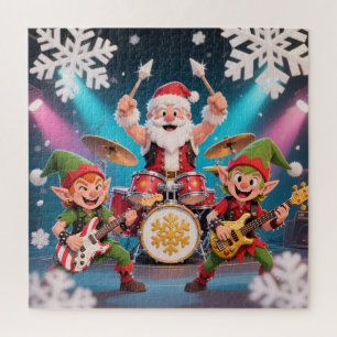 Rockin' Santa & The Elf Band: Weihnachtstrommler Puzzle