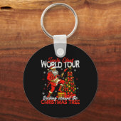 Rockin Santa World Tour Christmas Tree Guitar Men Schlüsselanhänger (Vorderseite)