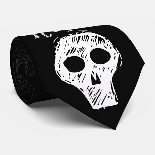 Rockin Schädel-Krawatte Krawatte (Gerollt)