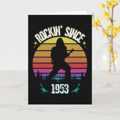 Rockin seit 1953 Bigfoot Music Lover Karte (Gelbe Blume)