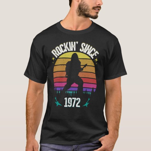 Rockin seit 1972 Bigfoot Music Lover T-Shirt (Vorderseite)