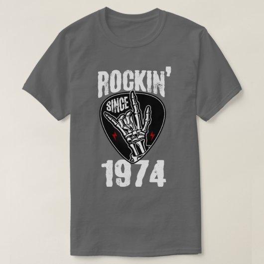 Rockin seit 1974 T-Shirt (Design vorne)