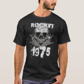 Rockin Seit 1975 Grunge Skull Rock Hands Geburtsta T-Shirt (Vorderseite)