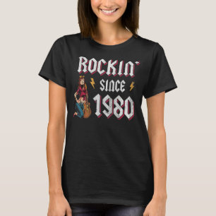 Rockin Seit 1980 Rock Music 42. Geburtstag T-Shirt