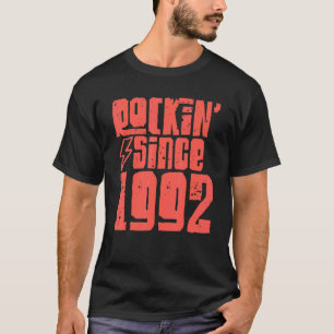 Rockin Seit 1992 Klassische Vintage Rockmusik 1992 T-Shirt