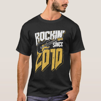 Rockin Seit 2010 Vintag Rock Music Fan 13. Geburts T-Shirt