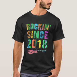 Rockin Seit 2018 Vintag Rockstar 4. Geburtstag Bo T-Shirt