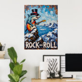 Rockin' Shark, arktischer Marmelade Poster (Heimbüro)