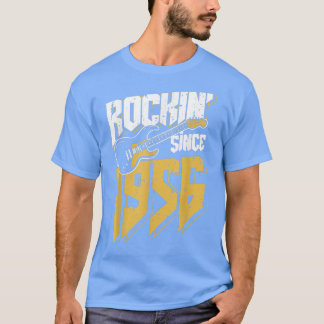 Rockin' Since 1956 Vintage Rock Music Fan 66th Bir T-Shirt
