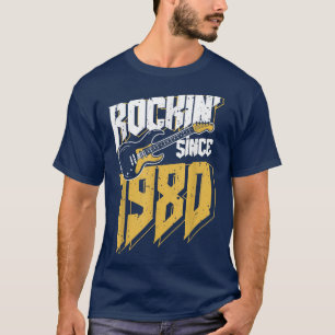Rockin 'Since 1980 Vintage Rock Musik Fan 42. Gebu T-Shirt