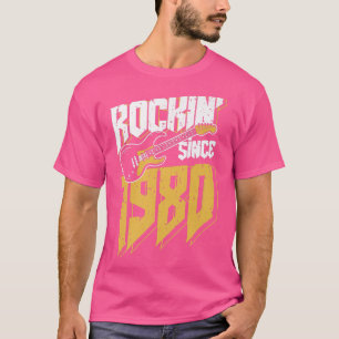 Rockin 'Since 1980 Vintage Rock Musik Fan 42. Gebu T-Shirt