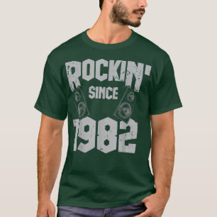 Rockin 'Since 1982 Vintage Rock Musik Fan 40. Gebu T-Shirt
