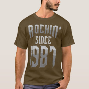 Rockin 'Since 1987 Vintage Rock-Musik-Fan 35. Gebu T-Shirt