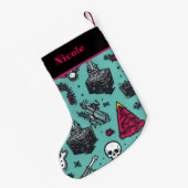 Rockin' Skull Strumpf Kleiner Weihnachtsstrumpf (Rückseite (Hängend))