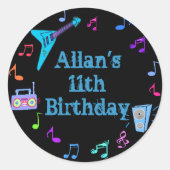 Rockin-Sticker Runder Aufkleber (Vorderseite)