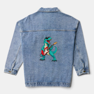 Rockin' T-Rex – Cooler Dinosaur-Gitarrist Jeansjacke