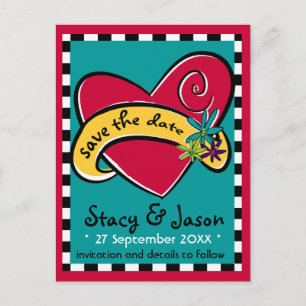 Rockin' Tattoo "Save the Date" Postkarte