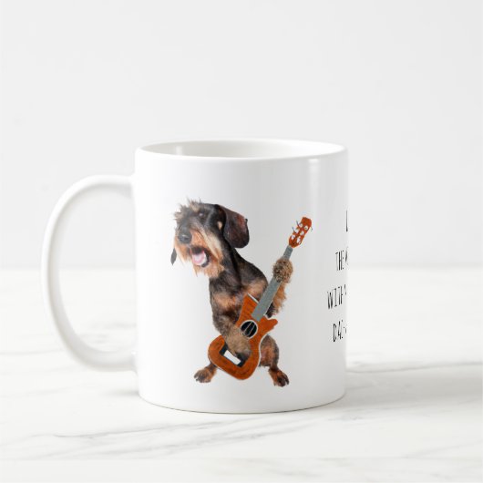 Rockin' the Dackel World - Drahthaarige Dackel Kaffeetasse (Links)