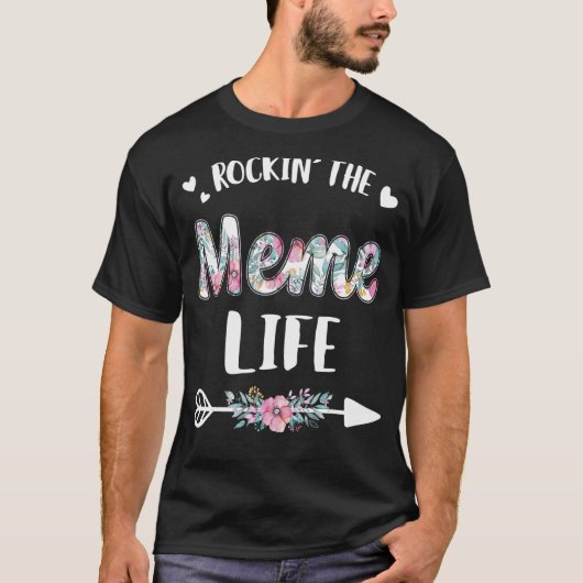 Rockin' The Meme Life Proud Oma Mütter Day T-Shirt (Vorderseite)