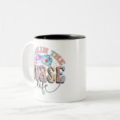 Rockin the Nurlife, Nurses und Krankenpfleger Zweifarbige Tasse (Vorderseite Links)