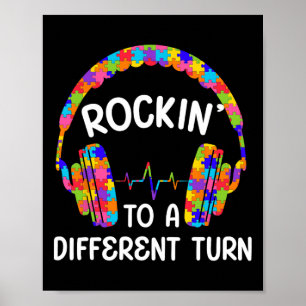 Rockin 'To A Different Tune Autistischer Autismus Poster