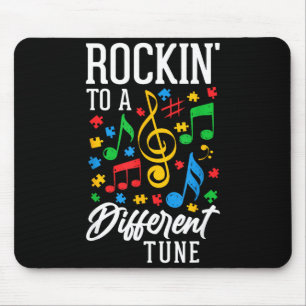 Rockin To A Different Tune Musik Autismus-Bewussts Mousepad