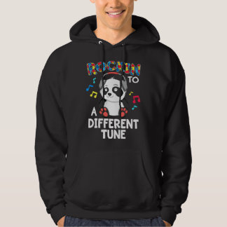 Rockin To A Different Tune Panda Autism Awareness  Hoodie