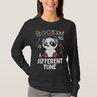 Rockin To A Different Tune Panda Autism Awareness  T-Shirt