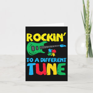 Rockin to Different Tune Guitar Autismus Bewusstse Karte