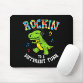 Rockin To Different Tune T-Rex Tanz Autismus Kind Mousepad (Mit Mouse)