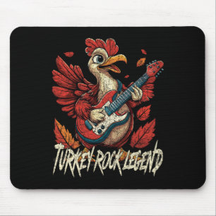 Rockin' Turkey - Fun Musical Erntedank Guitar R Mousepad