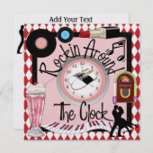 Rockin' Um das Party der Uhr - SRF Einladung (Vorne/Hinten)