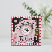 Rockin' Um das Party der Uhr - SRF Einladung (Stehend Vorderseite)