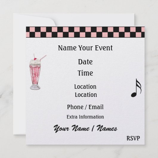 Rockin' Um das Party der Uhr - SRF Einladung (Rückseite)