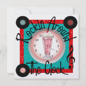 Rockin' Um das Party der Uhr - SRF Einladung (Vorderseite)