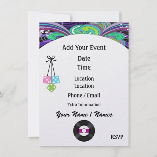 Rockin' Um das Party der Uhr - SRF Einladung (Rückseite)