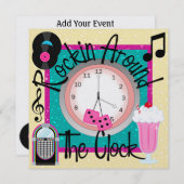 Rockin' Um das Party der Uhr - SRF Einladung (Vorne/Hinten)