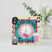 Rockin' Um das Party der Uhr - SRF Einladung (Stehend Vorderseite)