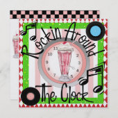 Rockin' Um das Party der Uhr - SRF Einladung (Vorne/Hinten)