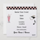 Rockin' Um das Party der Uhr - SRF Einladung (Rückseite)