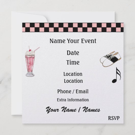 Rockin' Um das Party der Uhr - SRF Einladung (Rückseite)