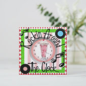 Rockin' Um das Party der Uhr - SRF Einladung (Stehend Vorderseite)