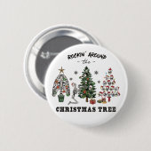 Rockin um den Weihnachtsbaum Button (Vorne & Hinten)