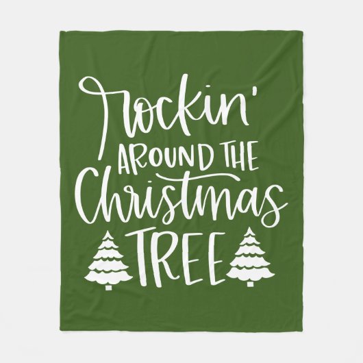Rockin' um den Weihnachtsbaum Fleecedecke (Vorderseite)