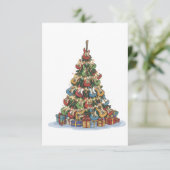 Rockin' um den Weihnachtsbaum | Funny Guitaris Dankeskarte (Stehend Vorderseite)