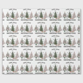 Rockin um den Weihnachtsbaum Geschenkpapier (Flach)