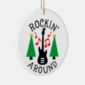 Rockin' Um den Weihnachtsbaum Keramik Ornament (Rechts)