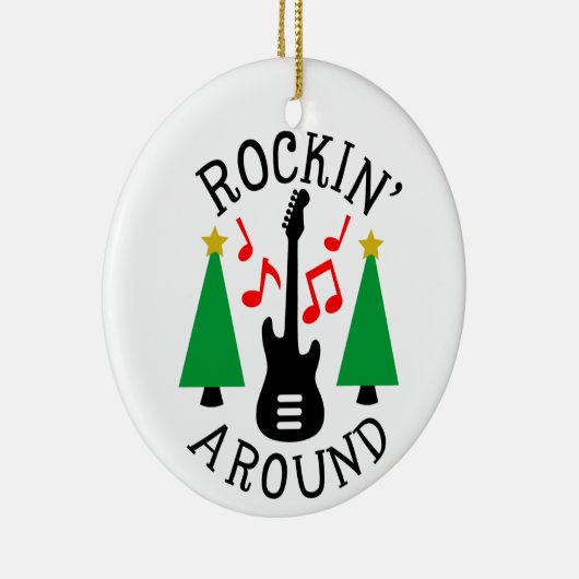 Rockin' Um den Weihnachtsbaum Keramik Ornament (Rechts)