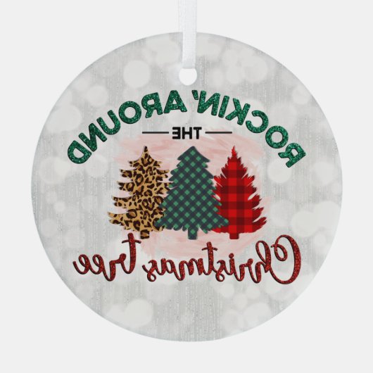 Rockin' Um den Weihnachtsbaum Ornament Aus Glas (Rückseite)