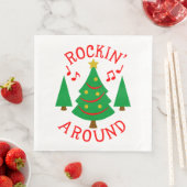 Rockin' Um den Weihnachtsbaum Serviette (Beispiel)
